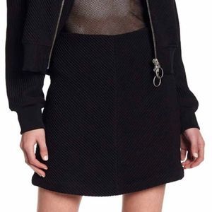 New Kendall & Kylie Black Textured A Line Skirt S